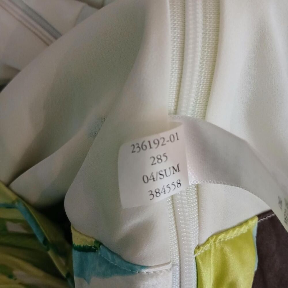 Y2K Vintage Banana Republic 100% Silk Abstract Tropical Halter Top L Old Money - Picture 7 of 8